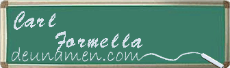 Carl Formella Visitenkarte